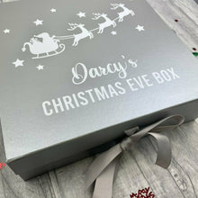 Load image into Gallery viewer, Personalised Christmas Eve Box, Father Christmas, Sleigh &amp; Reindeer Design, Boys &amp; Girls Keepsake Gift
