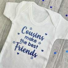 Load image into Gallery viewer, &#39;Cousins Make The Best Friends&#39; Baby Outfits Long Sleeve Romper Set, Star and Heart Design
