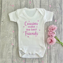 Load image into Gallery viewer, &#39;Cousins Make The Best Friends&#39; Baby Outfits Long Sleeve Romper Set, Star and Heart Design
