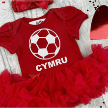 Load image into Gallery viewer, Baby Girls Wales Football World Cup Tutu Romper Dress - Little Secrets Clothing
