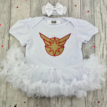 Load image into Gallery viewer, Captain Marvel Superhero Baby Girl Tutu Romper with Headband
