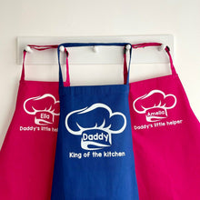 Load image into Gallery viewer, Personalised Father&#39;s Day Kids &amp; Adult Baking Cooking Apron Set
