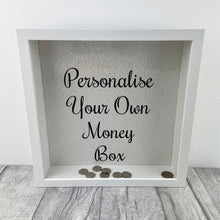 Load image into Gallery viewer, Custom Your Own Money Box Saving Fund Gift, Cream Glitter Background - Little Secrets Clothing
