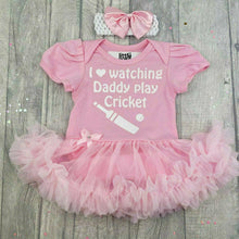 Load image into Gallery viewer, I Love Watching Daddy Play Cricket Tutu Romper
