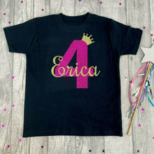Load image into Gallery viewer, Personalised Birthday Girl T-shirt - Little Secrets Clothing
