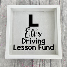 Load image into Gallery viewer, Driving Lesson Fund, Learner Driver Money Box, Personalised Saving Gift
