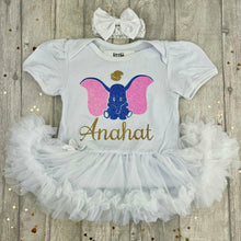 Load image into Gallery viewer, Personalised Dumbo Style Disney Baby Girl Tutu Romper With Headband

