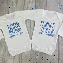 Load image into Gallery viewer, Twins Born Together, Friends Forever Baby Romper Vest - Little Secrets Clothing
