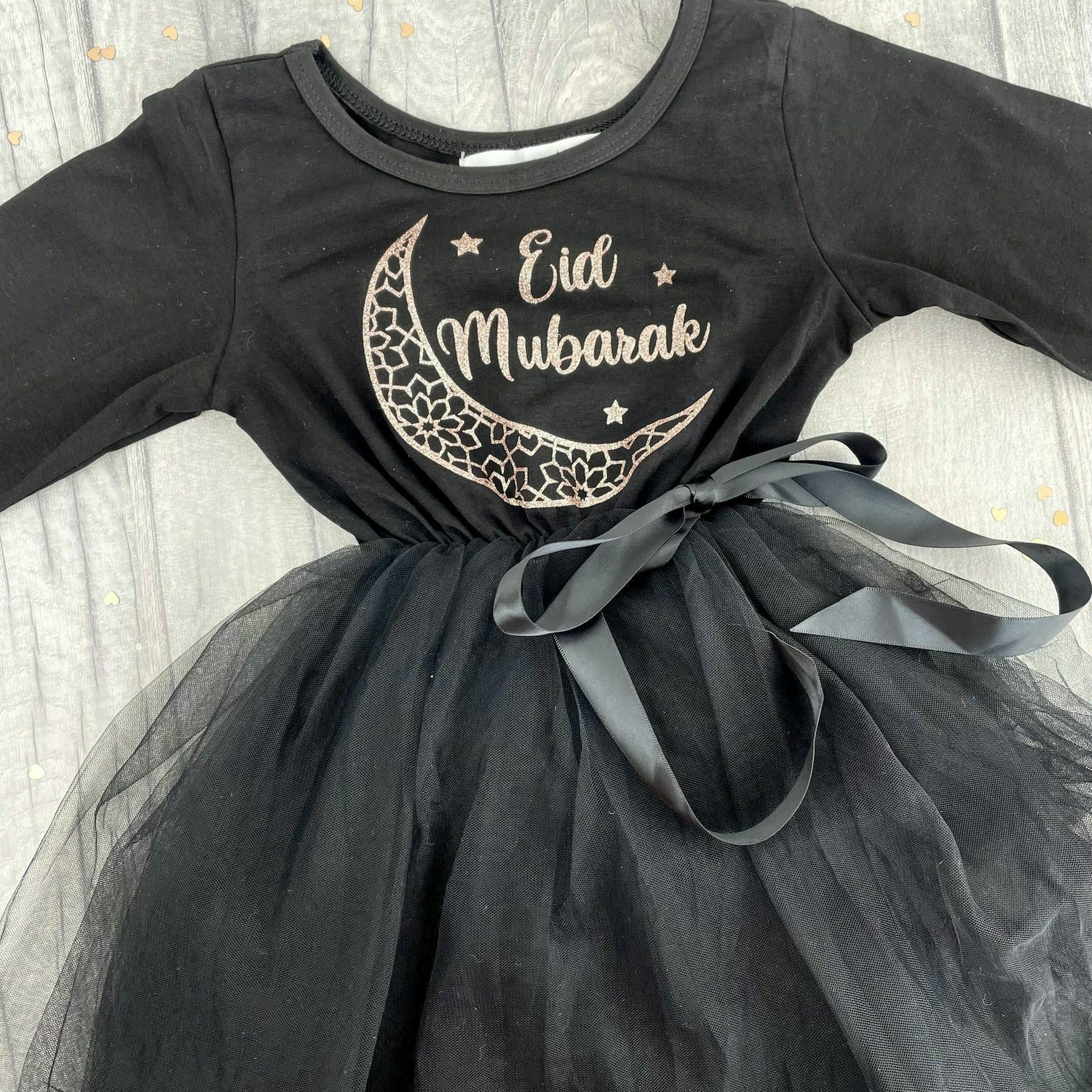 Eid Mubarak Girls Tutu Dress