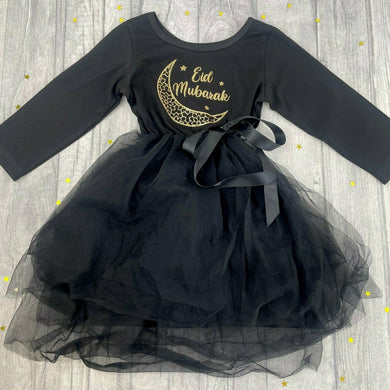 Eid Mubarak Girls Tutu Dress