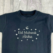 Load image into Gallery viewer, Personalised Eid Mubarak Girls T-Shirt - Little Secrets Clothing
