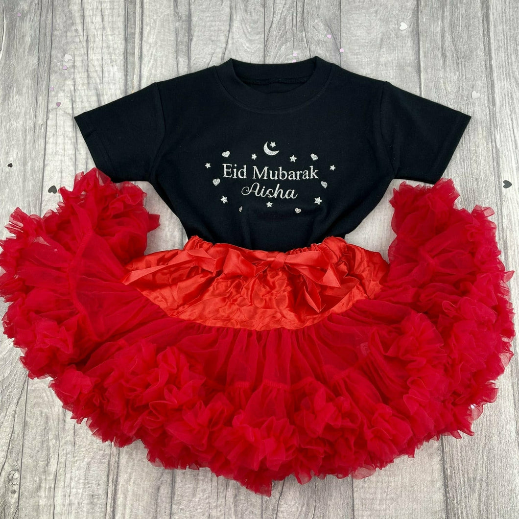 Eid Mubarak Personalised Boutique Skirt & Top Set - Little Secrets Clothing