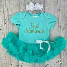 Load image into Gallery viewer, Eid Mubarak Baby Girl Tutu Romper - Little Secrets Clothing
