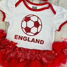 Load image into Gallery viewer, England Football Baby Girl Tutu Romper
