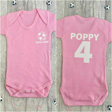 Load image into Gallery viewer, Personalised England Football Romper
