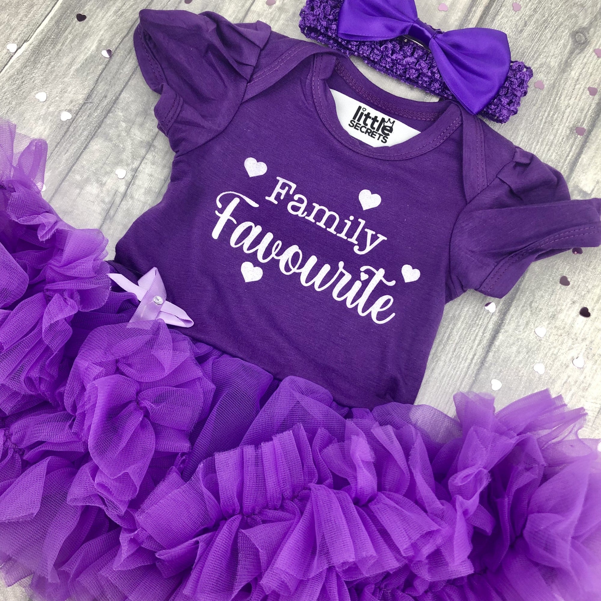 Baby Girl Family Favourite Tutu Romper Dress with Matching - Main Image