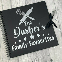 Load image into Gallery viewer, Family Favourites Recipe Book, Personalised Surname Star Design Scrapbook

