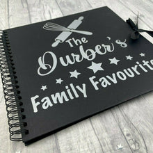 Load image into Gallery viewer, Family Favourites Recipe Book, Personalised Surname Star Design Scrapbook
