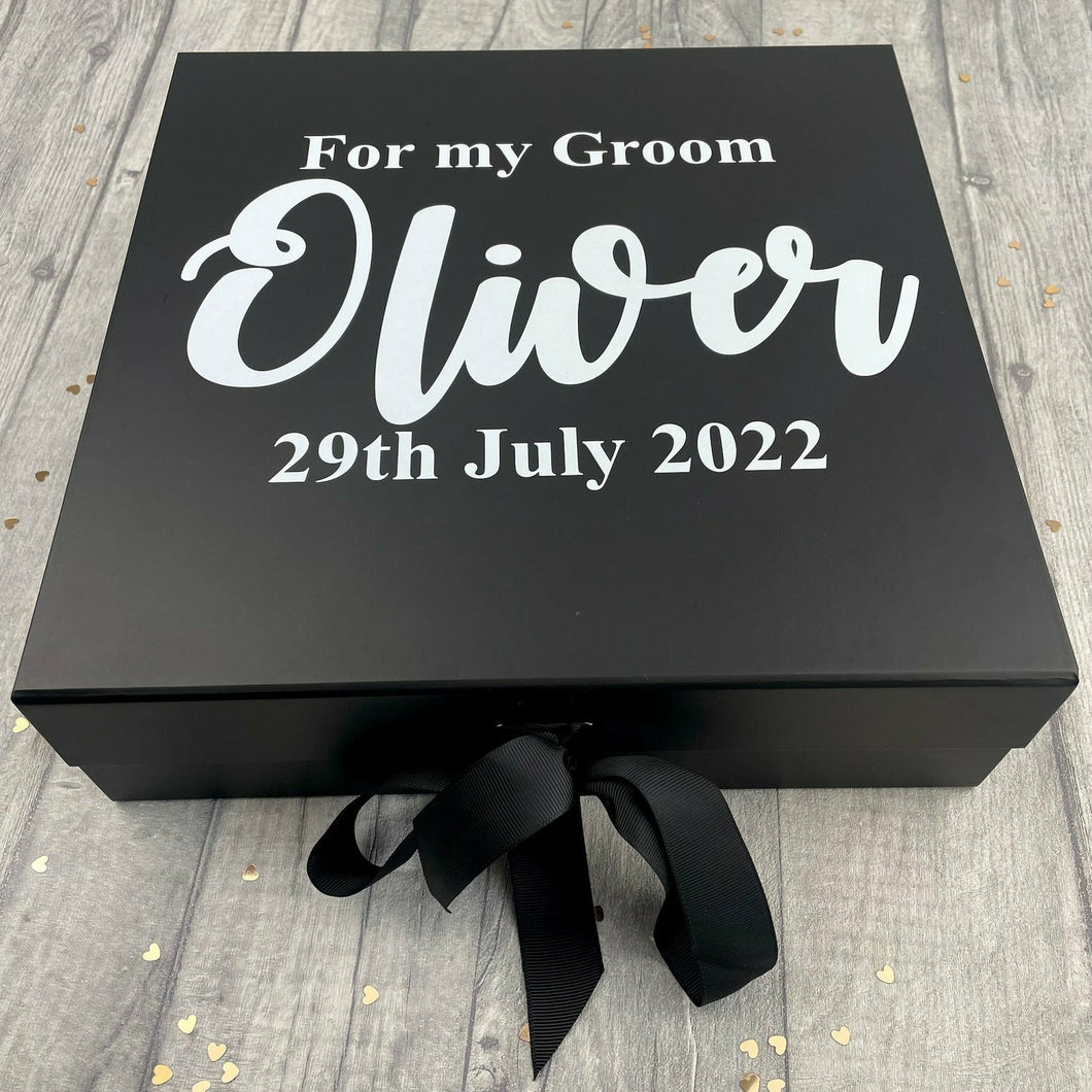For My Groom Personalised Wedding Day Gift Box, Husband to Be Keepsake Gift