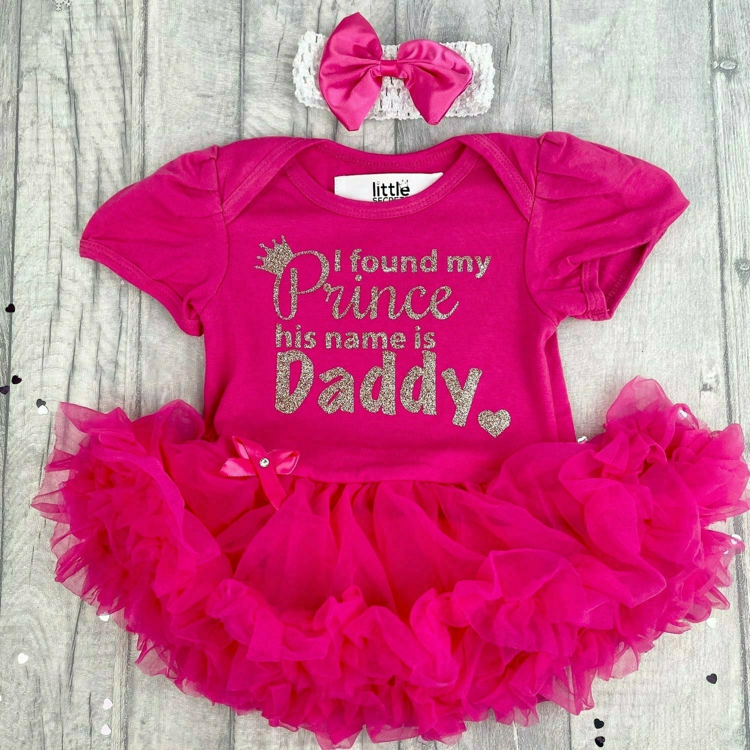 Newborn Daddy's Girl Princess Tutu Romper, I Found My Prince – Little  Secrets