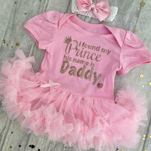 Load image into Gallery viewer, Newborn Daddy&#39;s Girl Princess Tutu Romper, I Found My Prince
