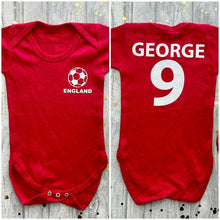 Load image into Gallery viewer, Personalised England Football Romper
