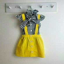 Load image into Gallery viewer, Baby Girl&#39;s Gingham Pinafore Dungaree Bloomer Dress
