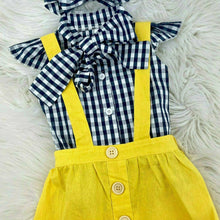 Load image into Gallery viewer, Baby Girl&#39;s Gingham Pinafore Dungaree Bloomer Dress
