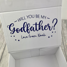 Load image into Gallery viewer, Personalised Will You Be My Godfather? Keepsake Gift Box
