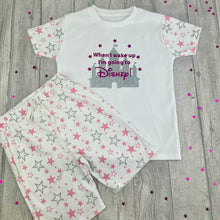 Load image into Gallery viewer, When I Wake Up I&#39;m Going To Disney Girls Summer Pyjamas, Holiday - Little Secrets Clothing
