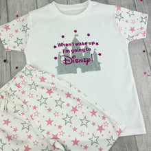 Load image into Gallery viewer, When I Wake Up I&#39;m Going To Disney Girls Summer Pyjamas, Holiday - Little Secrets Clothing
