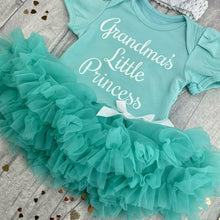 Load image into Gallery viewer, &#39;Grandma&#39;s Little Princess&#39; Baby Girl Tutu Romper With Matching Bow Headband
