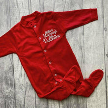 Load image into Gallery viewer, Personalised &#39;Mummy&#39;s Little Valentine&#39; Babies Romper Sleep Suit,

