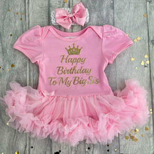 Load image into Gallery viewer, Happy Birthday To My... Tutu Romper With Matching Bow Headband - Little Secrets Clothing
