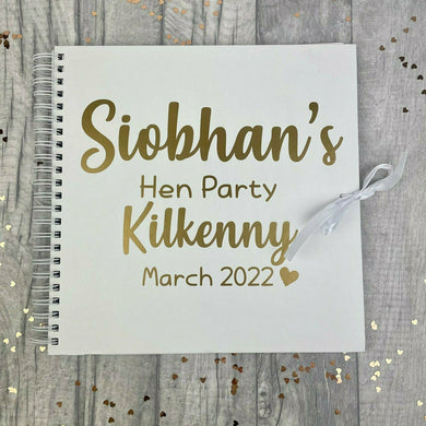 Personalised Hen Weekend / Hen Party Scrapbook, Bride to be wedding gift