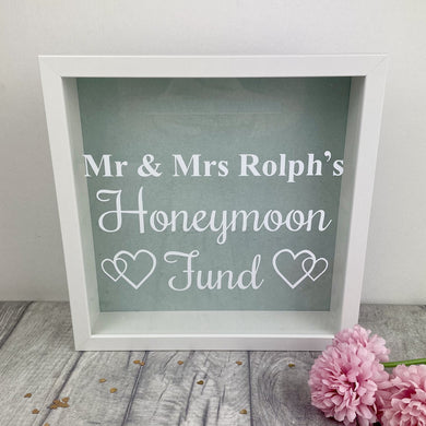 Personalised Honeymoon Fund Engagement Money Box Gift