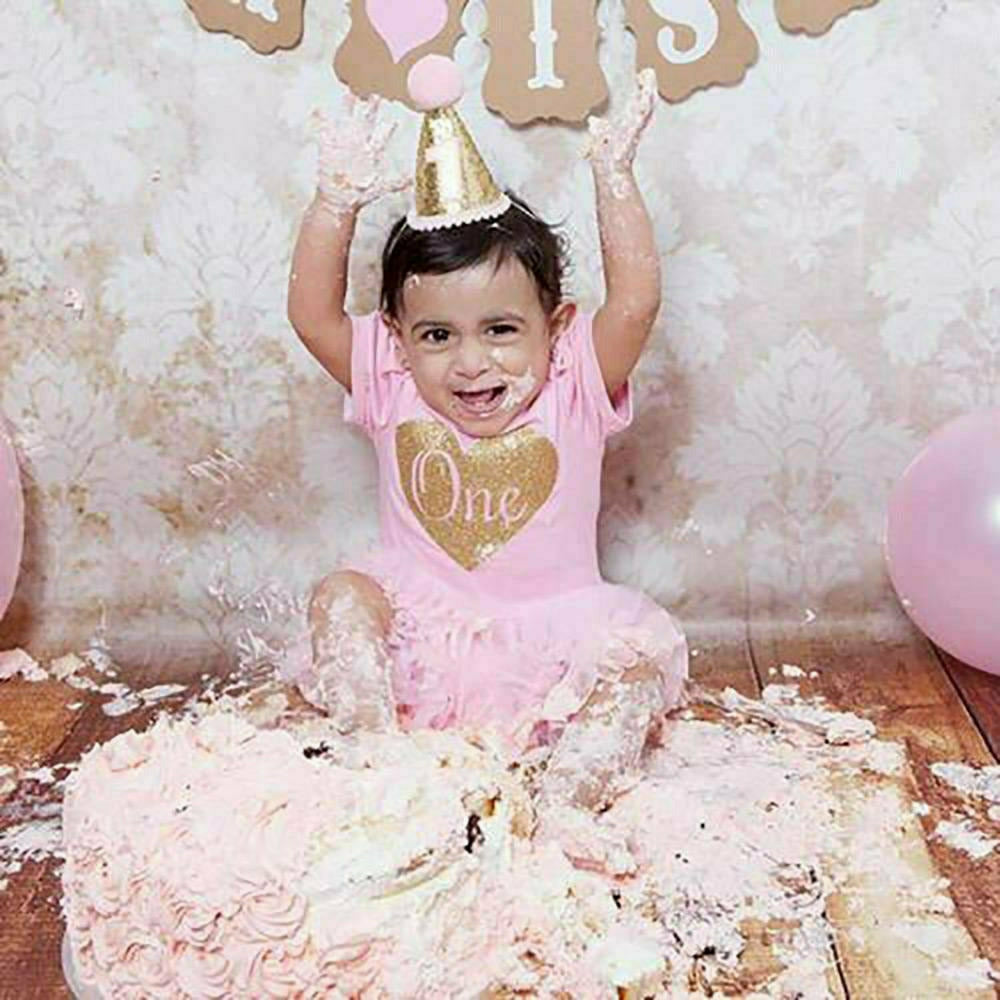 1st Birthday Baby Girls Tutu Romper