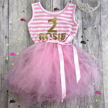 Load image into Gallery viewer, Girls Personalised Number Birthday Dress
