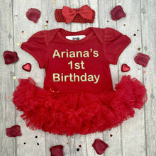 Load image into Gallery viewer, Baby Girls Personalised 1st Birthday Tutu Romper, Cake Smash Dress - Little Secrets Clothing
