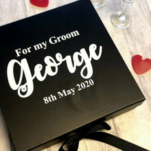 Load image into Gallery viewer, For My Groom Personalised Wedding Day Gift Box, Husband to Be Keepsake Gift
