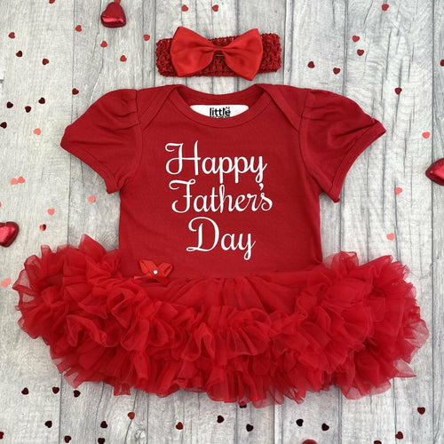 Baby Girl Father's Day Tutu Romper - Little Secrets Clothing