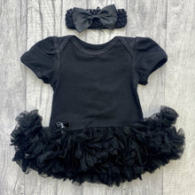 Load image into Gallery viewer, Custom Your Own Black Tutu Romper With Headband
