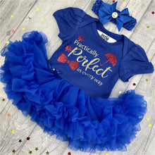 Load image into Gallery viewer, Disney &#39;Practically Perfect in Every Way&#39; Baby Girl Tutu Romper With Matching Bow Headband, Mary Poppins
