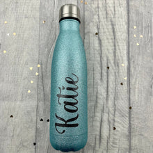 Load image into Gallery viewer, Personalised Glitter Insulated Water Bottle
