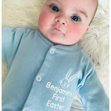 Load image into Gallery viewer, Baby Personalised First Easter Sleepsuit - Little Secrets Clothing
