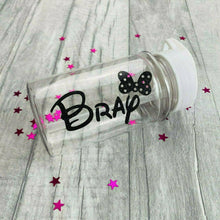 Load image into Gallery viewer, Small Personalised Minnie Mouse Bow Children&#39;s School Nursery Water Bottle - Little Secrets Clothing

