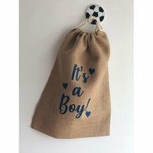 Load image into Gallery viewer, It&#39;s a Girl / Boy New Born Baby Presents Hessian Gift Sack
