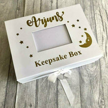 Load image into Gallery viewer, Personalised Baby Photo Keepsake Box A4 Memory Gift

