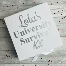 Load image into Gallery viewer, Personalised University Survival Keepsake Gift box
