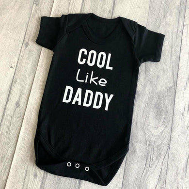 Cool Like Daddy Black Romper